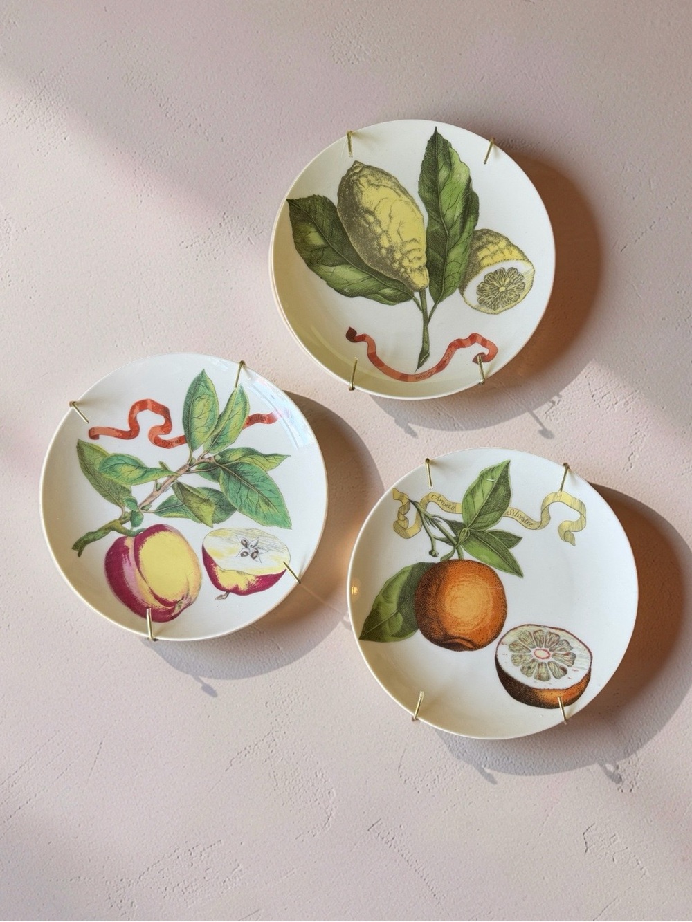 3 Villeroy & Boch Septfontaine Botanical Citrus Decorative Plates